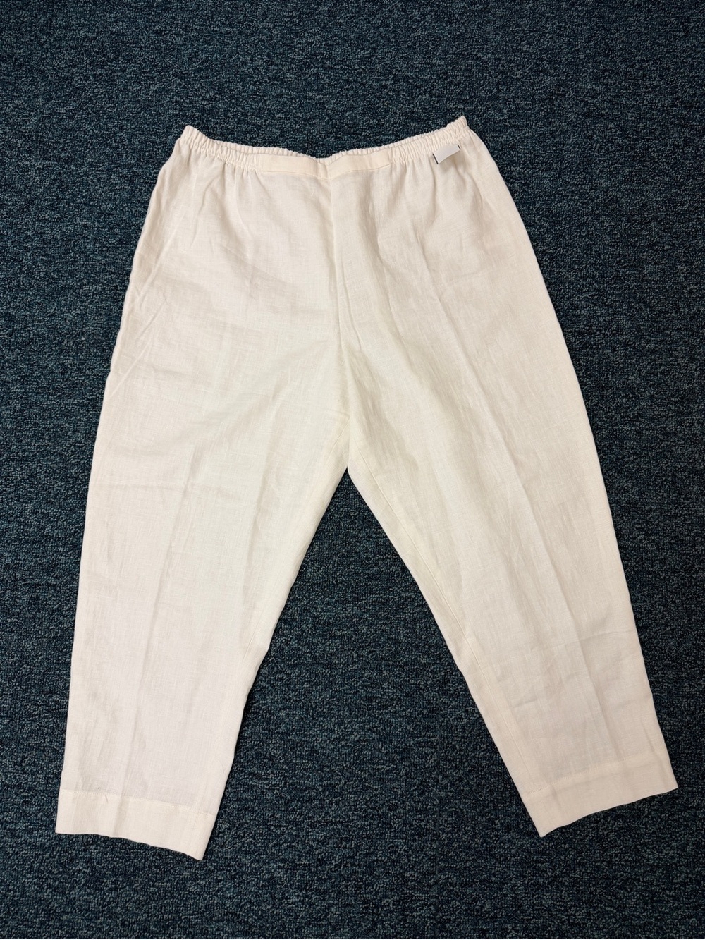 MADE IN USA Linen Elastic-Waist Casual Pants